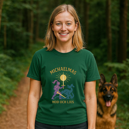 Michaelmas mod och ljus ekologisk t-shirt