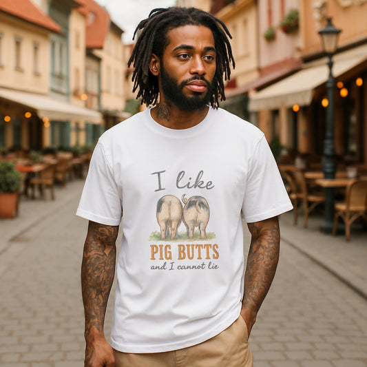 I Like Pig Butts T-Shirt Eco Vintage