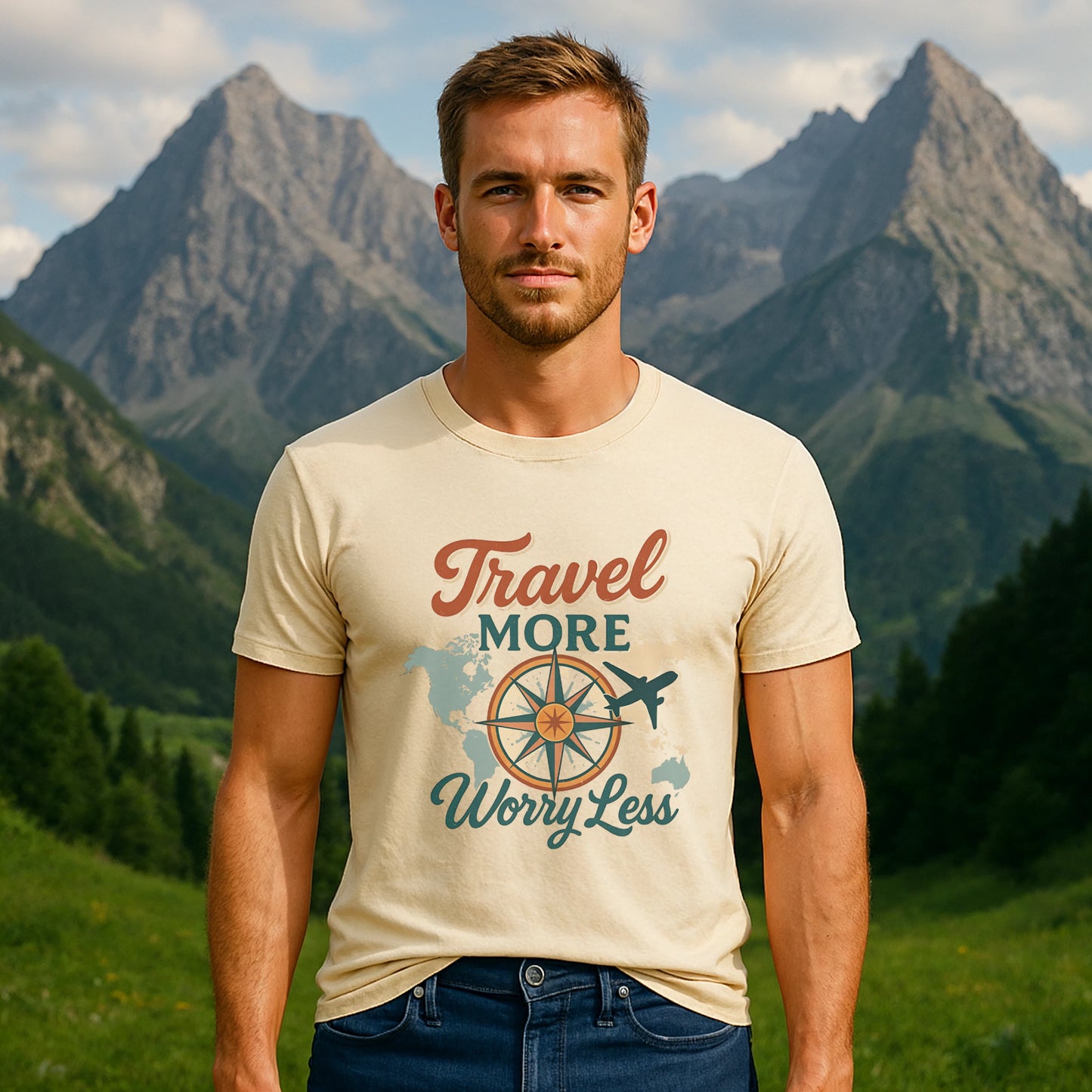 Travel More Worry Less Organic Cotton T-Shirt