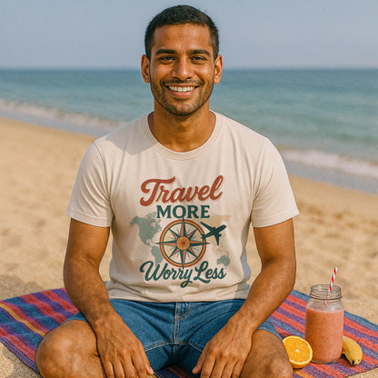 Travel More Worry Less Organic Cotton T-Shirt