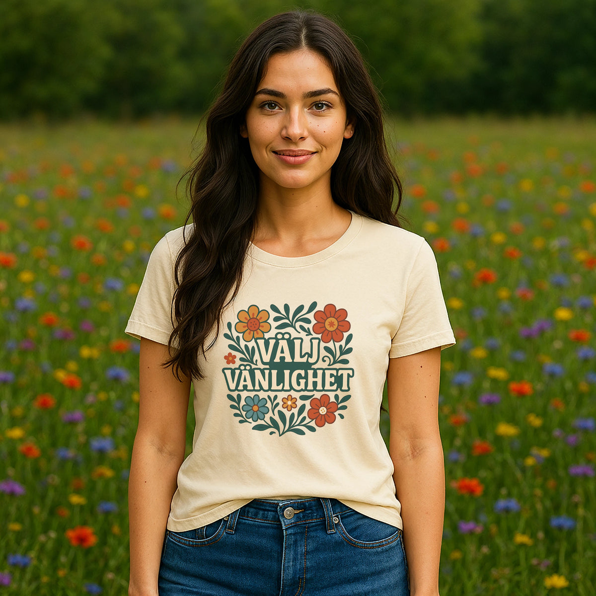 Välj Vänlighet 100% Ekologisk Bomulls T-shirt