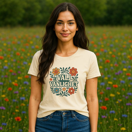 Välj Vänlighet 100% Ekologisk Bomulls T-shirt