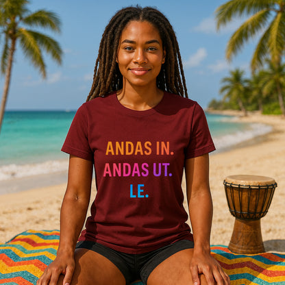 Andas In Andas Ut Le Ekologisk T-shirt med Budskap