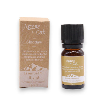 Lavender & Bergamot Essential Oil Set – 3 x 10ML with Agnes + Cat Skiddaw 10ml essential oil blend bottle and box