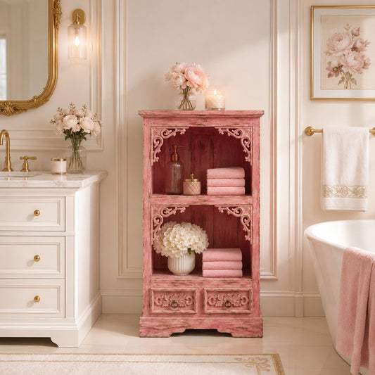 Albasia Bathroom Cabinet - Pinkwash