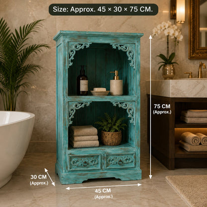 Albasia Bathroom Cabinet – Turquoise Wash