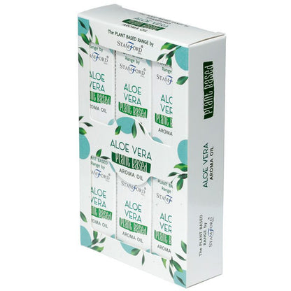 Alt-Tag: Aloe Vera Aromaöl – 44 g pflanzliche Frische pflanzliches Duftöl-Set in kompakter 6x2.5x2.5 cm Flasche