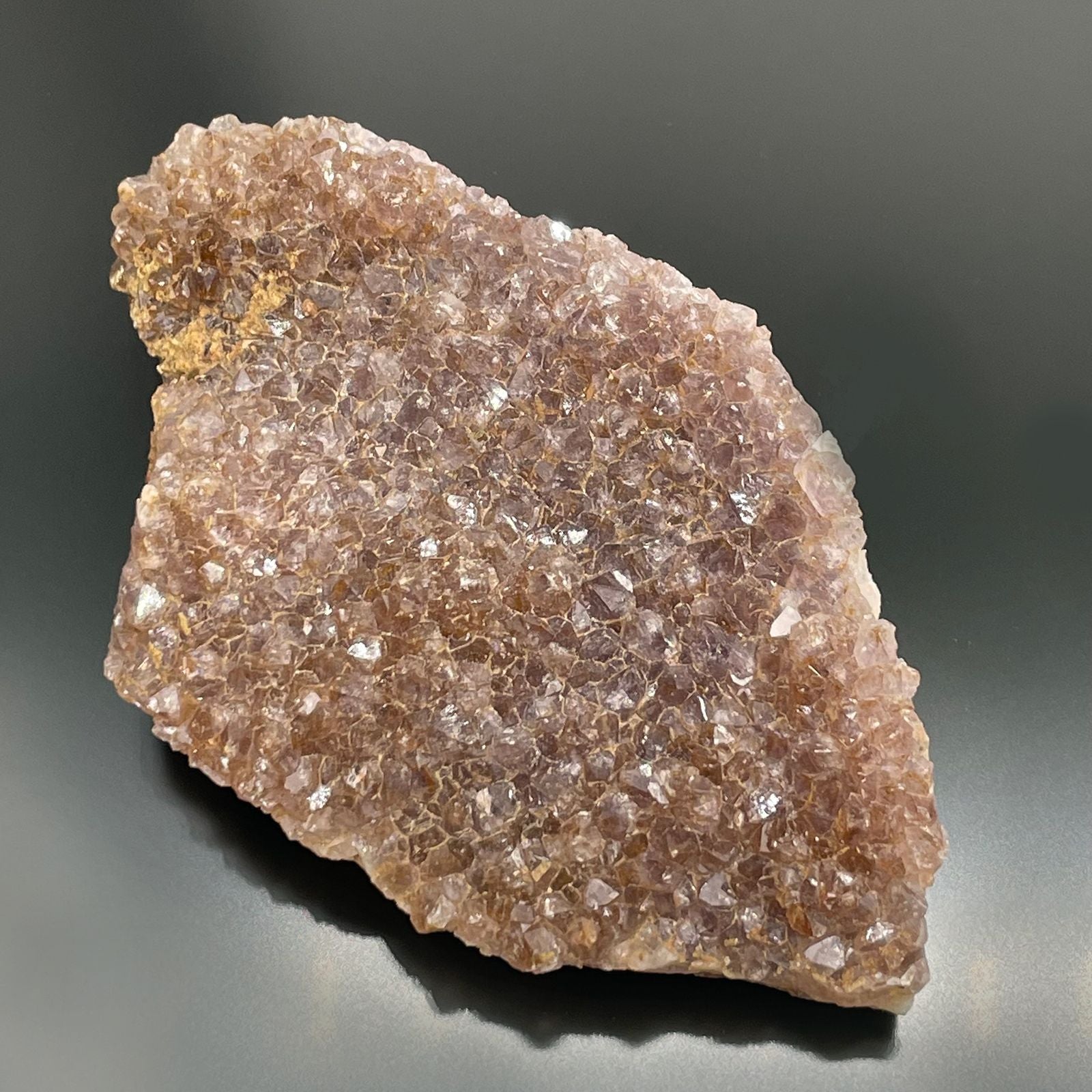Amethyst Mineral Specimens – Approx. 20 Pieces, close-up of purple crystal cluster mineral specimen on dark background