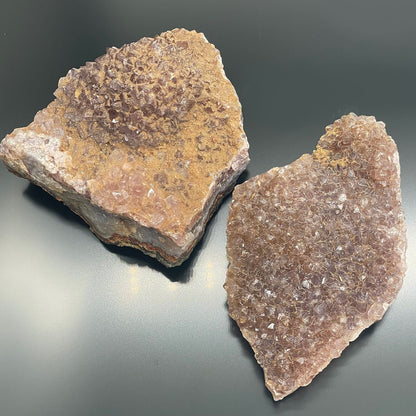 Amethyst Mineral Specimens – Approx. 20 Pieces, natural purple crystal clusters on matrix rock, close-up product photo