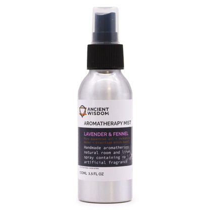 Serene Lavender & Fennel Mist – 100 ML aromaterapi rums- och linnespray med eteriska oljor av lavendel och fänkål