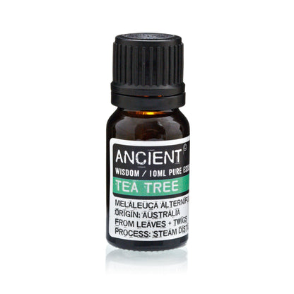 Alt-tagg: Set med eteriska oljor av lavendel, tea tree & rosmarin – 10 ml vardera tea tree-eterisk olja 10 ml flaska med svart kork