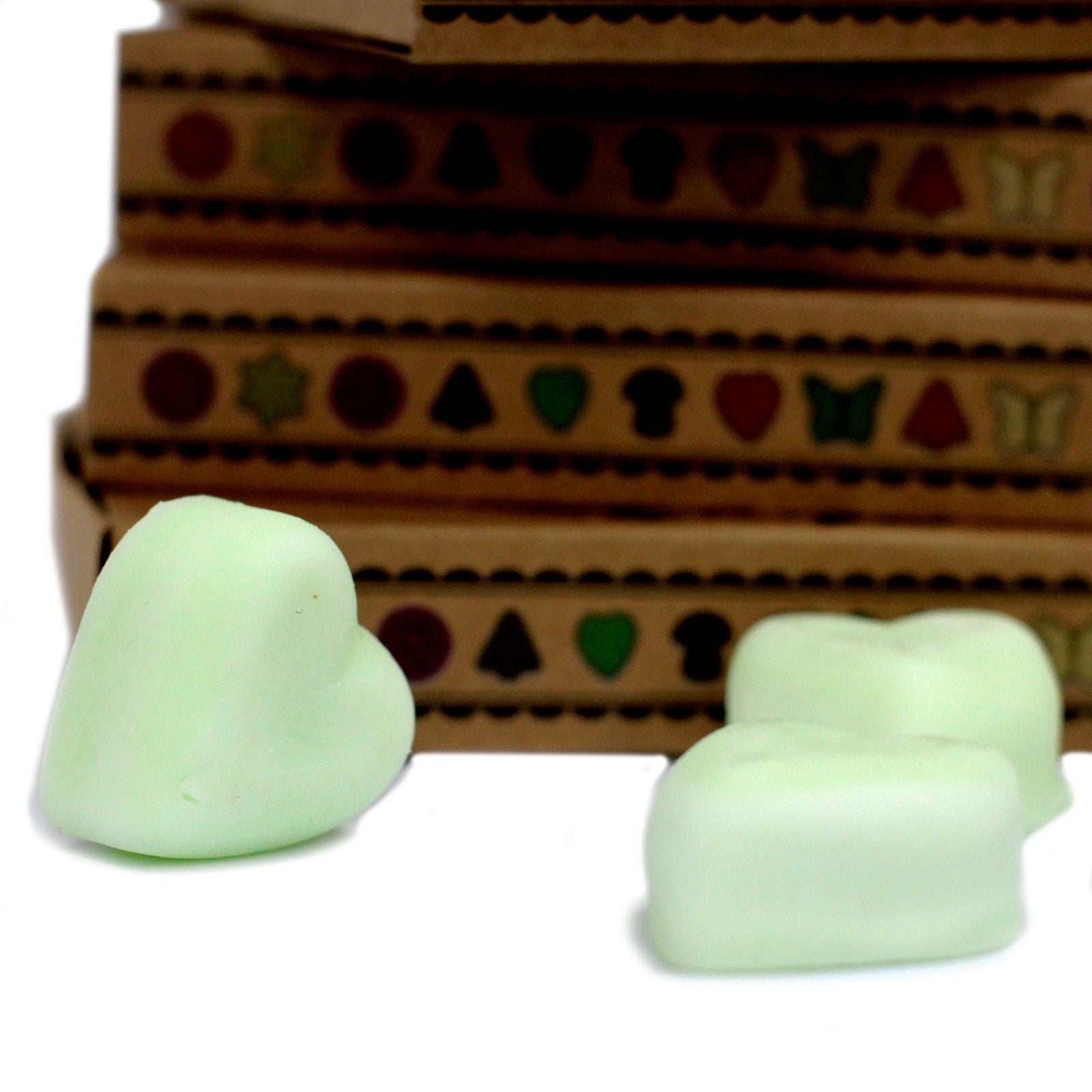 Apple Spice Lyxiga Wax Melts – Presentset med 6 hjärtformade vaxsmältbitar med dekorativ presentask