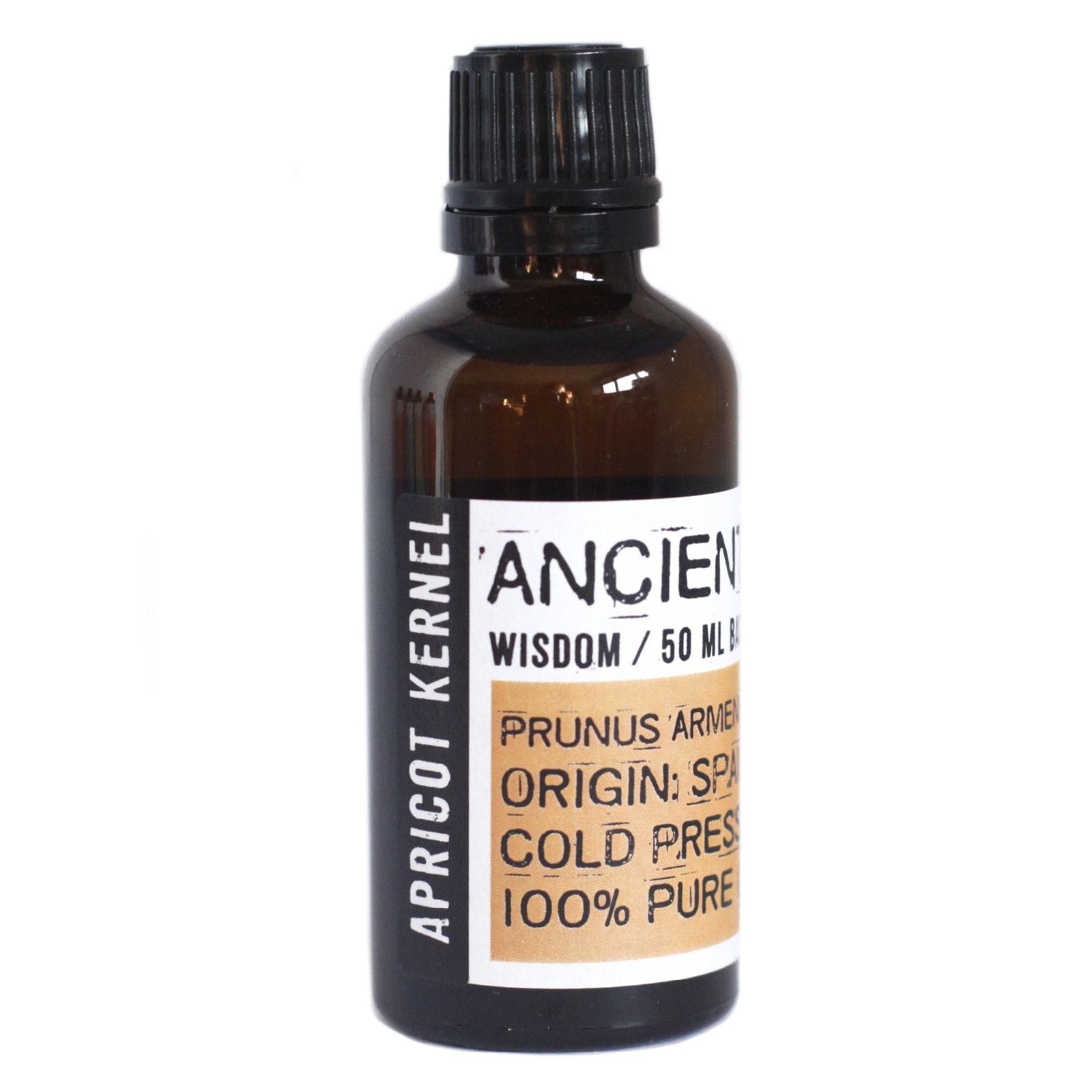 Alt Tag: Apricot Kernel Base Oil – 50ML amber glass bottle, cold pressed base oil 50 ml