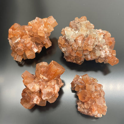 Aragonite Rare Mineral Specimens – 20 Pieces, cristales aragonito marrón con formaciones ramificadas de Marruecos, lote de colección