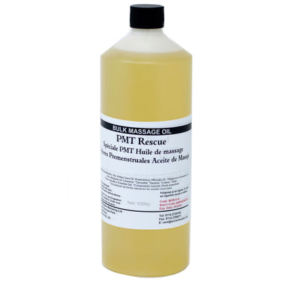 Alt Tag: Aromatic Rescue Massage Oil – 1KG bulk massage oil bottle, 1kg/1000g size with black cap and label
