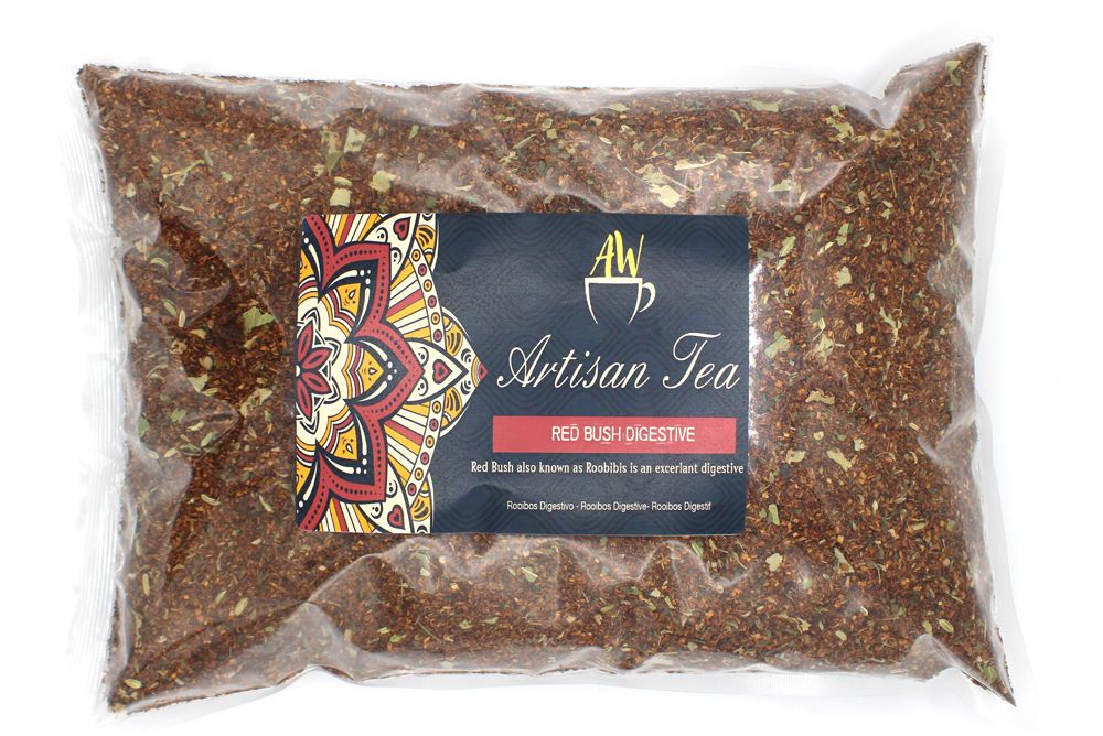 Alt Tag: Comforting aroma for everyday routines. artisan loose leaf tea blend in clear bag with Artisan Tea label