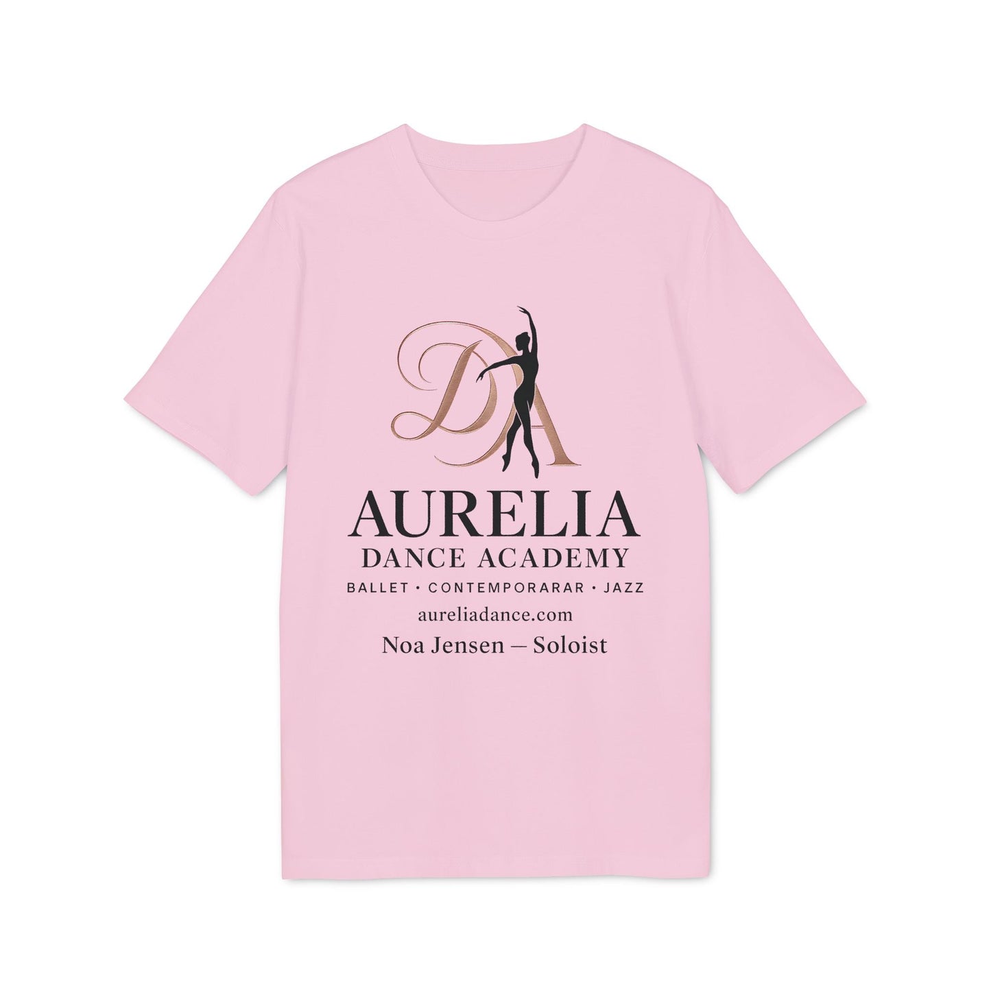 Föreningar Företag Välj Er Logga. T Shirts I Sponsra Saga Village. Premium Unisex T-Shirt rosa t-shirt med Aurelia Dance Academy logga