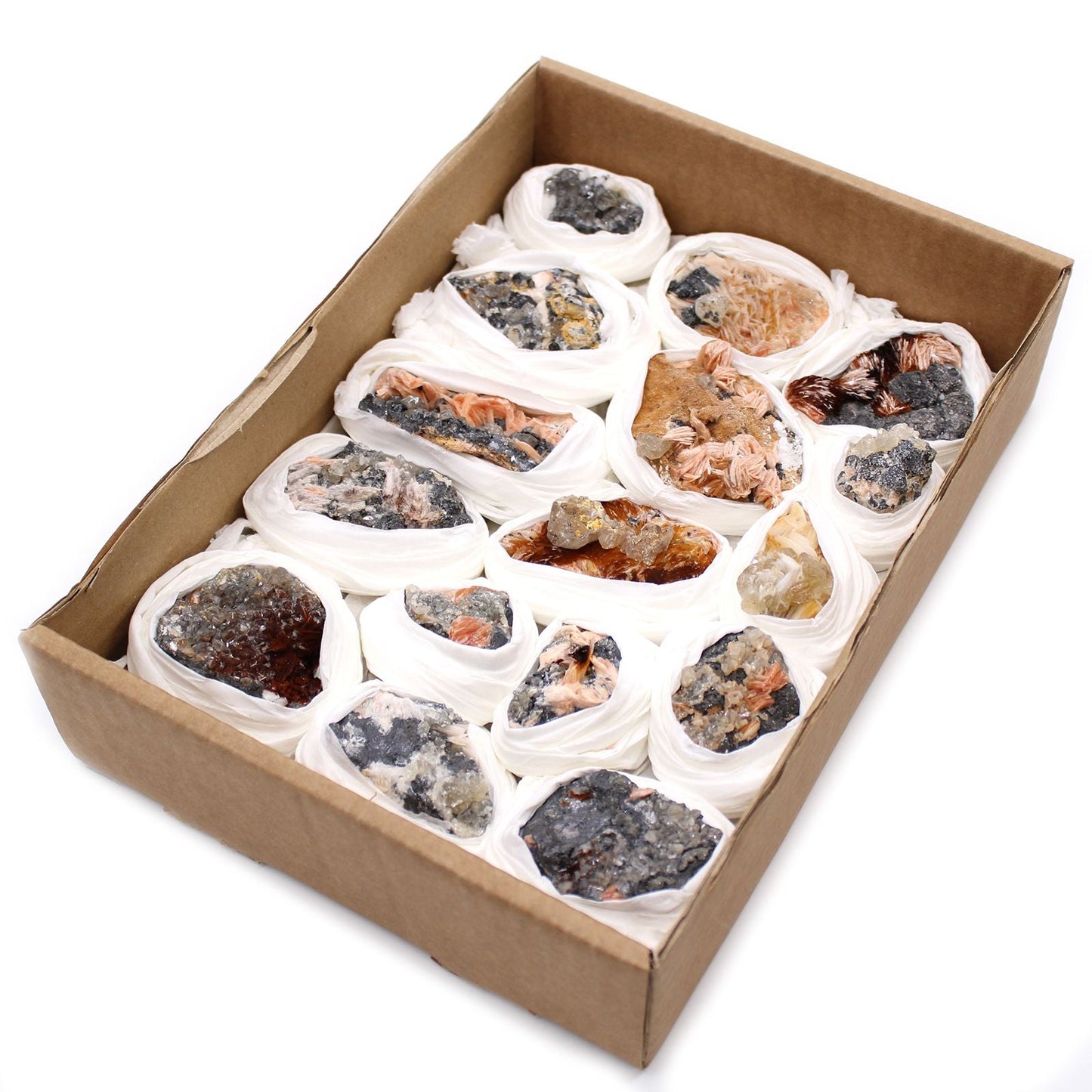 Naturliga baryt- & sericitmineral – samling med ca 60 st