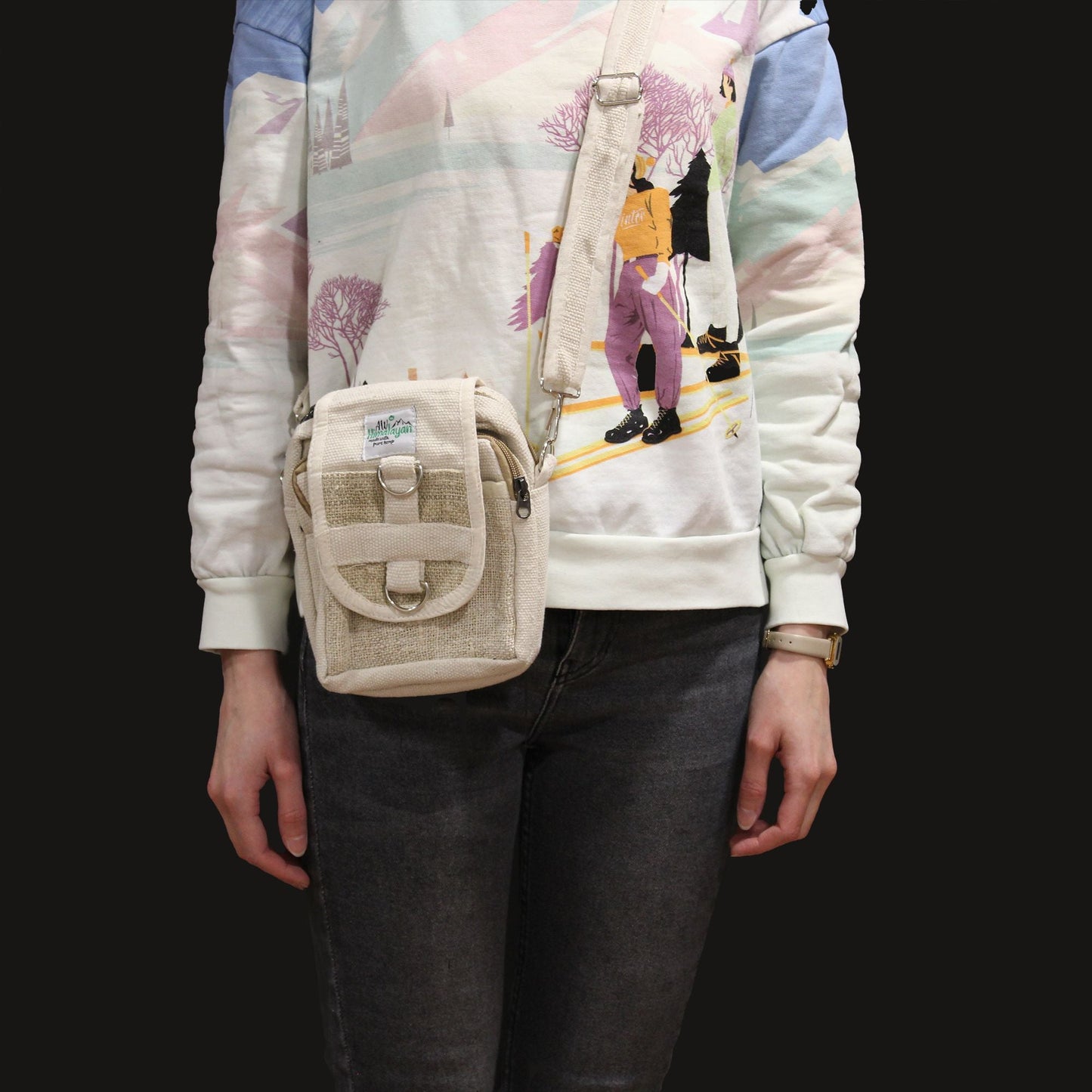 Natural Hemp & Cotton Crossbody Bag – Travel Companion