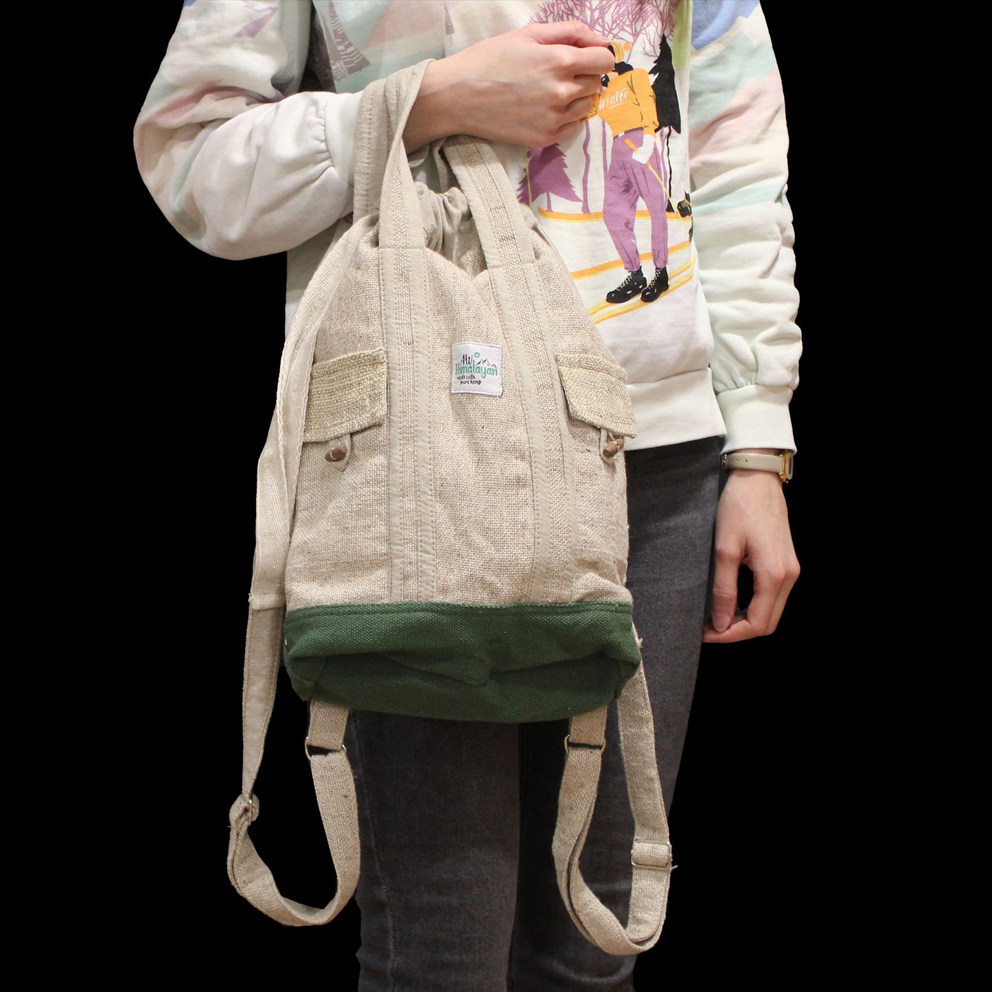 Natural Hemp & Cotton Laptop Backpack