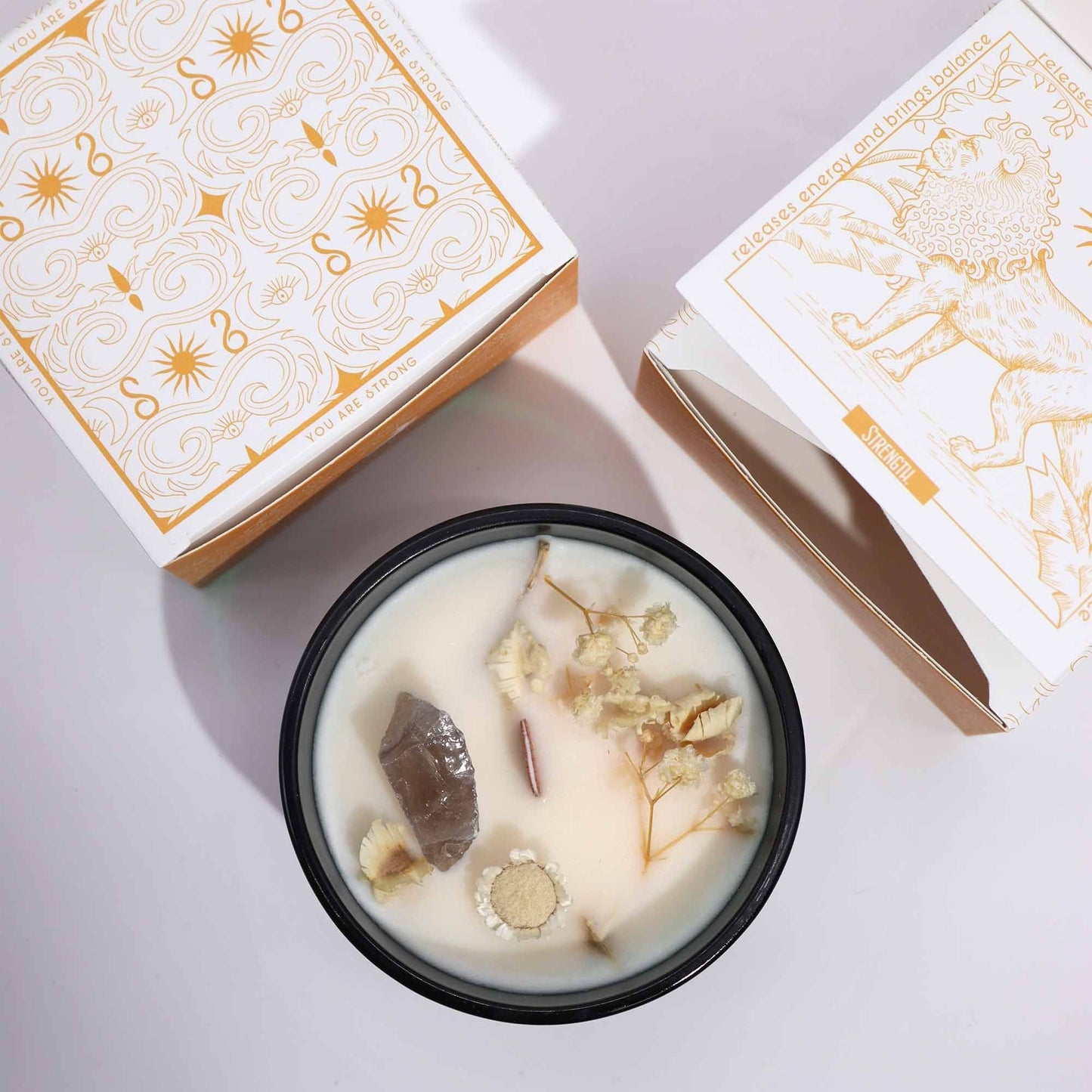 Soy Wax Candle – Jasmine & Rock Quartz