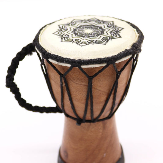 Handmade Wide Top Djembe Drum – 15 CM