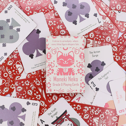 Fortune Cats Playing & Oracle Cards – Maneki Neko Deck