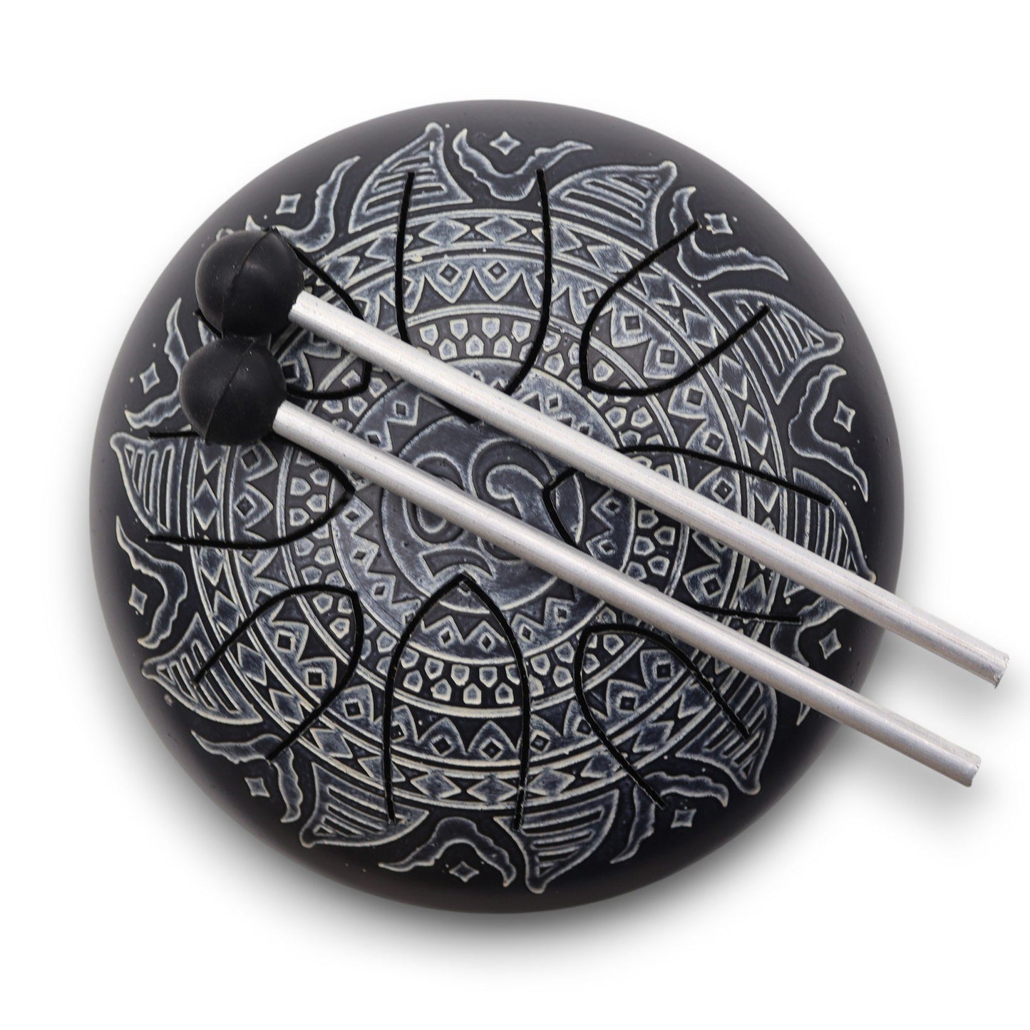 Steel Tongue Happy Drum – OM Mandala Engraved – 16 CM