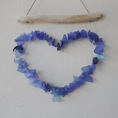 Blue Recycled Glass Wind Chime – 30x60 CM