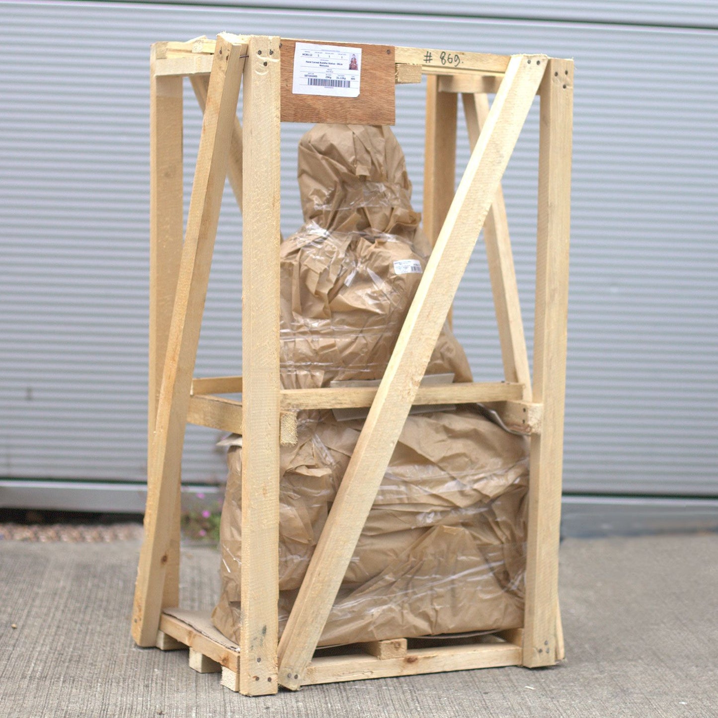 Hand-Carved Buddha Statue – 25 CM Thinking Pose