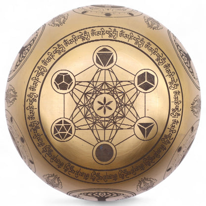 Brass Etched Buddha Singing Bowls – Set of 4, 3.85 KG