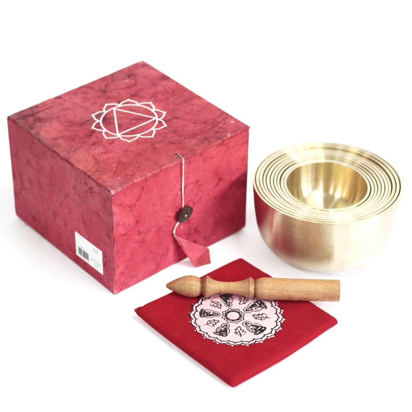 Set med 10 skålar i klockmetall