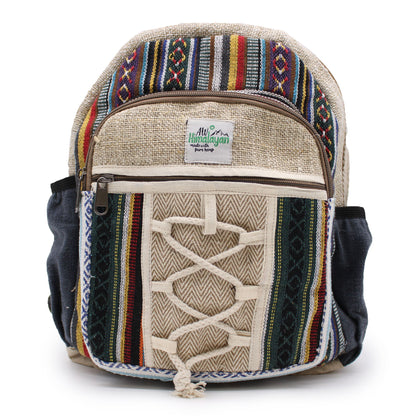 Small Hemp Backpack – Rope & Pockets Style