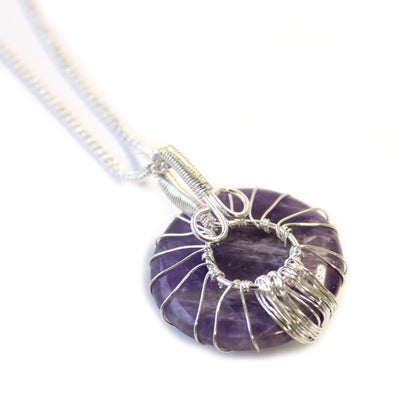 Tree of Life Gemstone Necklace – Amethyst