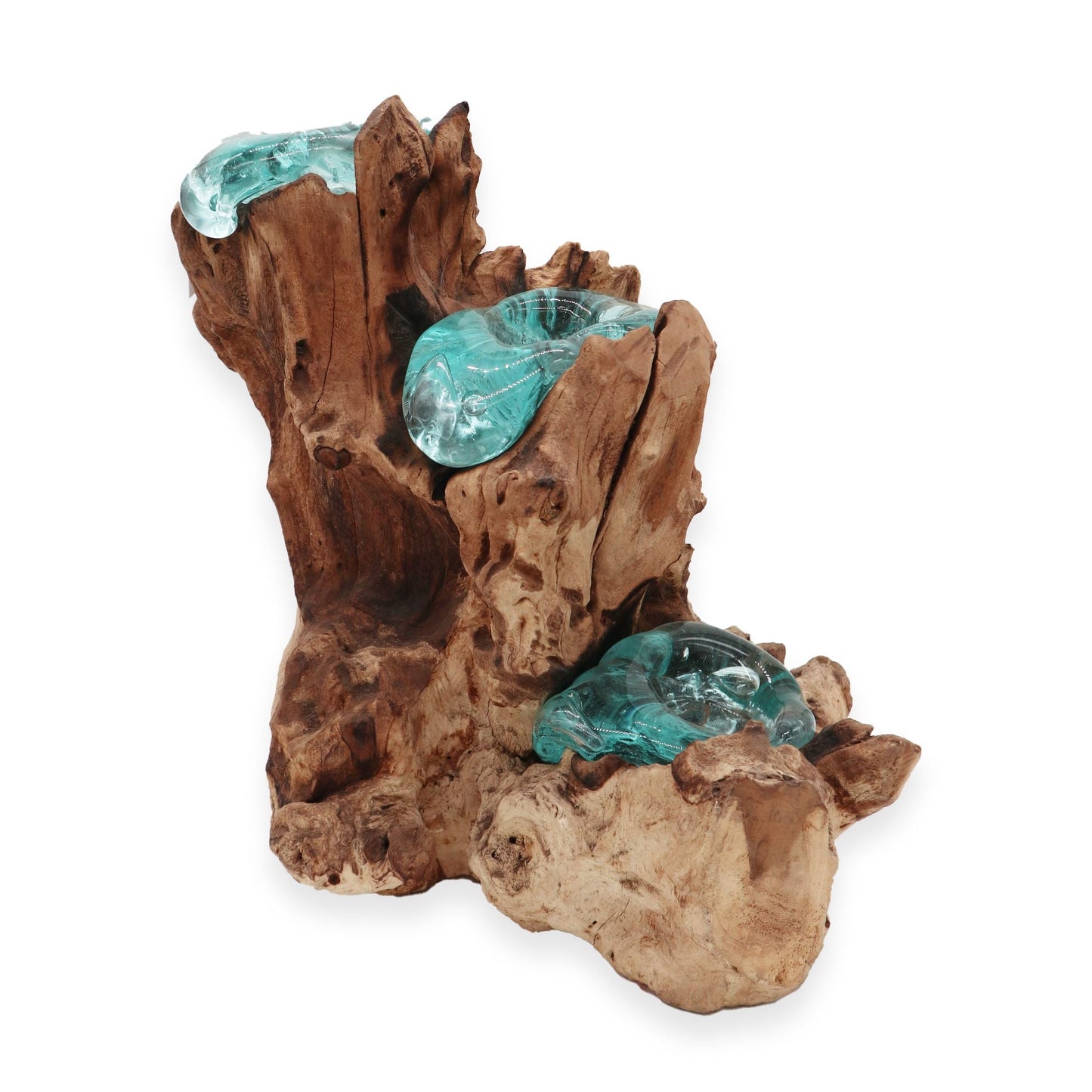 Recycled Glass Triple Candle Holder – Gamal Wood