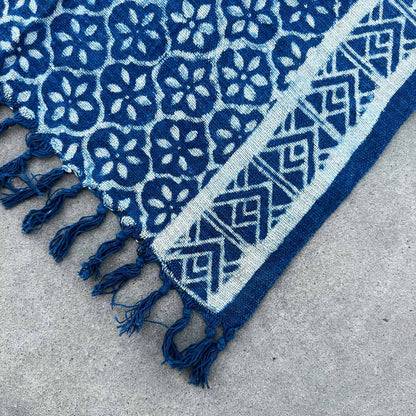 Handmade Indigo Runner – 170 × 60 CM – Madjid Tiles