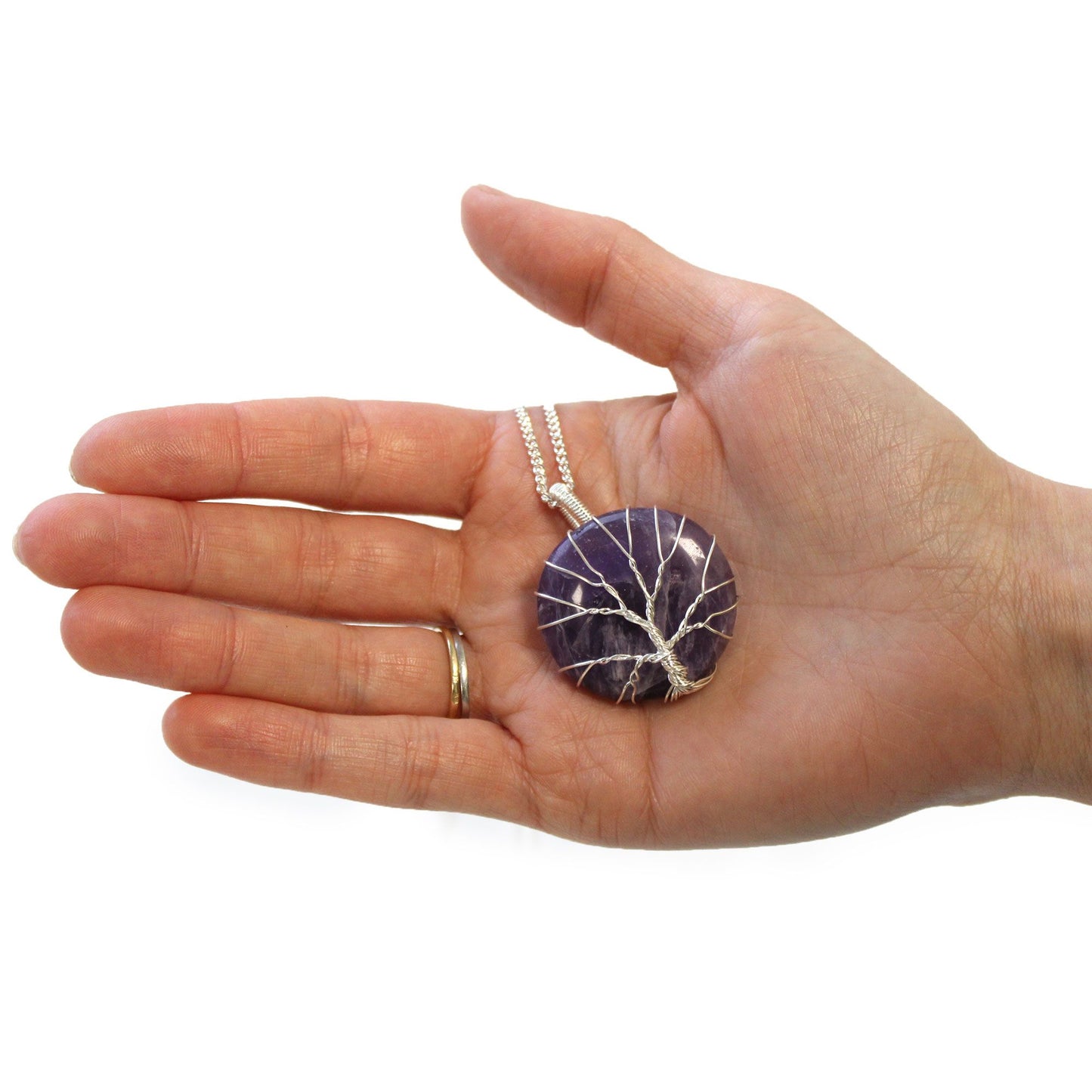 Tree of Life Gemstone Necklace – Amethyst