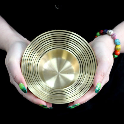 Set med 10 skålar i klockmetall