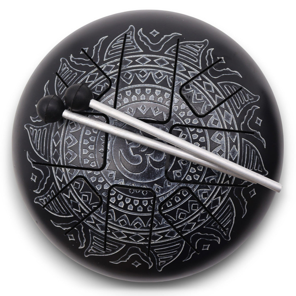 Happy Drum Om Mandala Engraved- 22x15cm