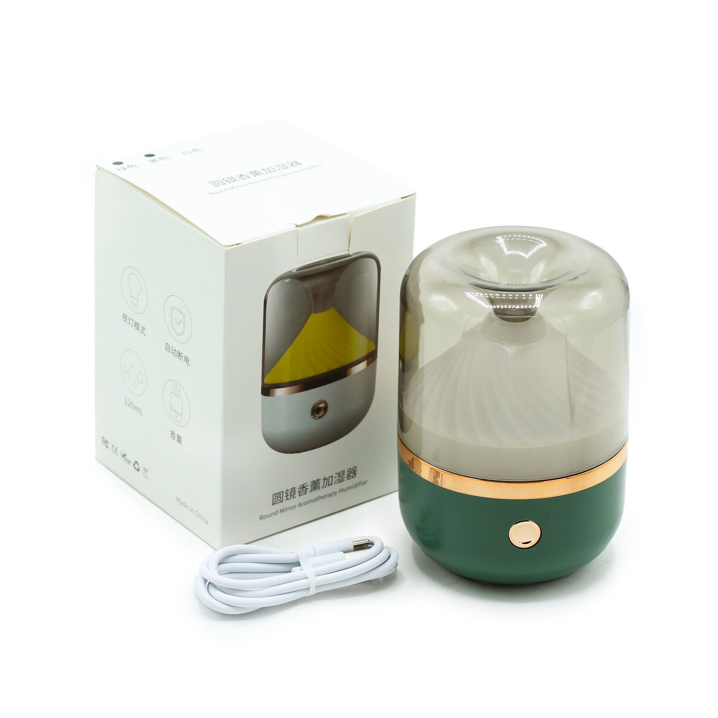 Urban Aroma Diffuser – Green & Bronze – USB – Colour Change