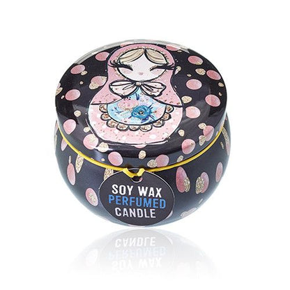 Soy Wax Art Tin Candle – Russian Dolls Design