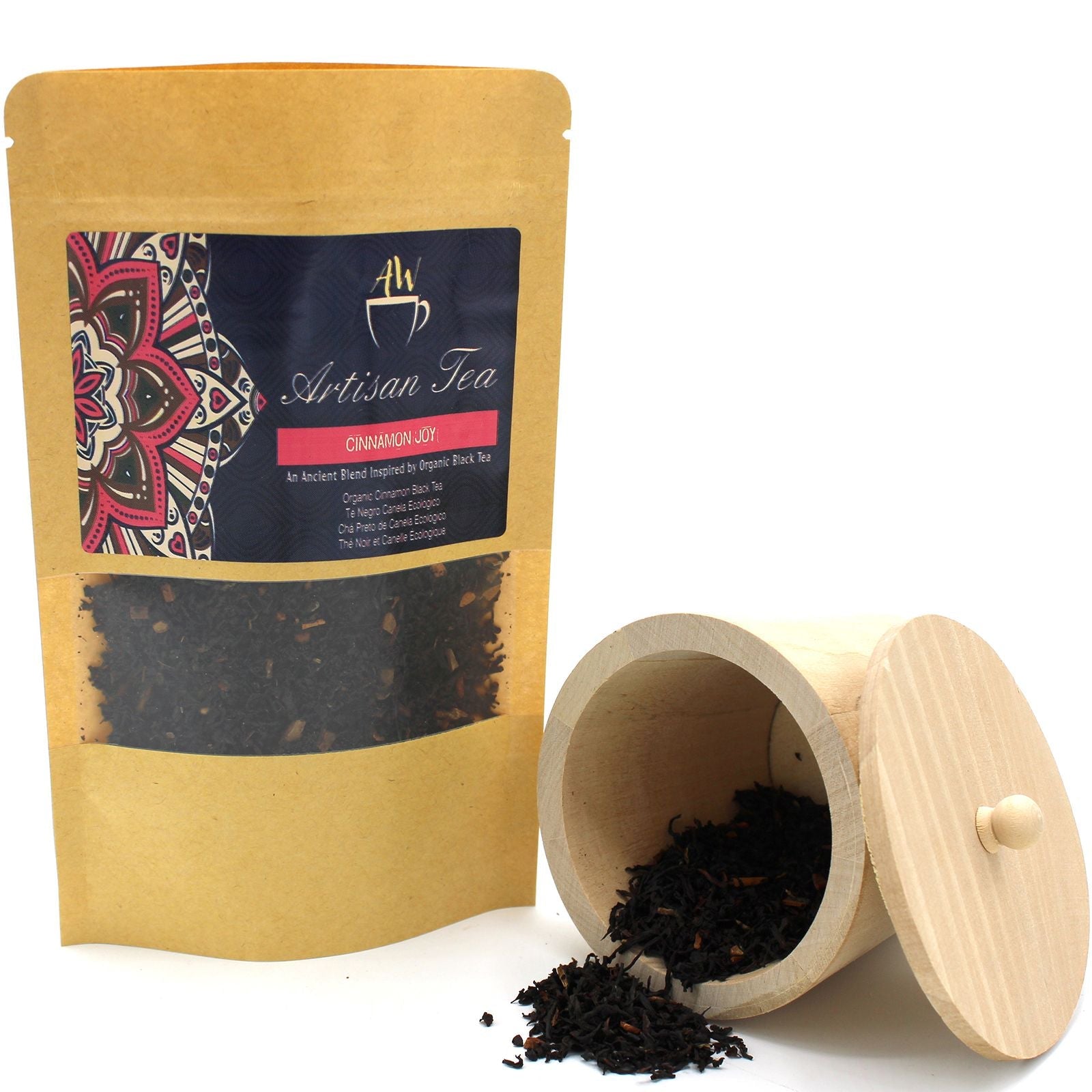 Organic cinnamon black tea loose leaf, 50 g pack, aromatic spiced black tea blend for chai-style brewing
