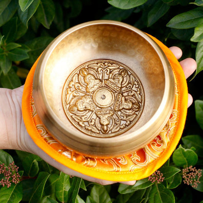 Brass Tibetan Singing Bowl Set – 10CM 400G