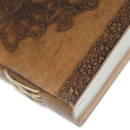 Handcrafted Leather Greenman Notebook – 200 Pages, 20x15 CM