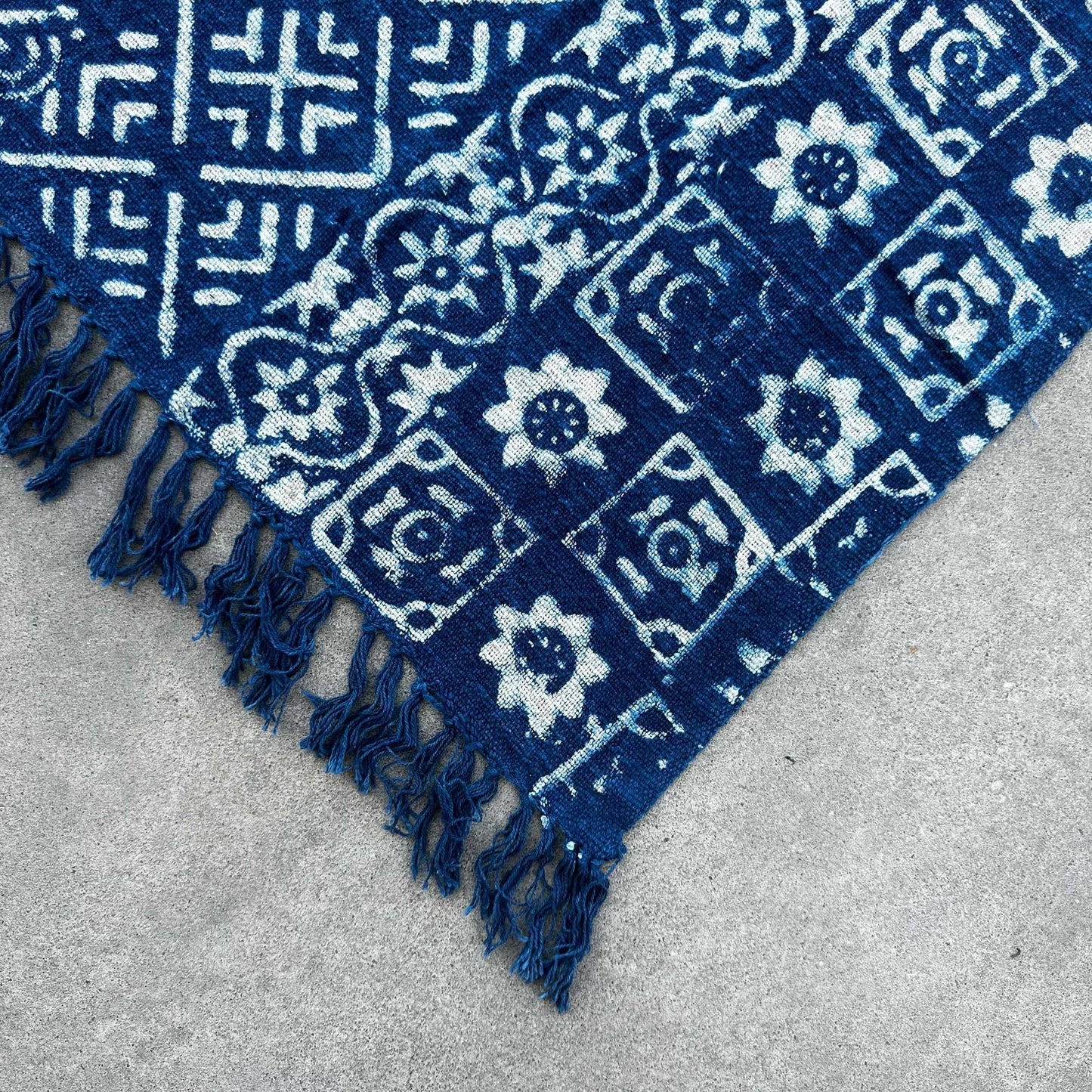 Cotton Indigo Throw – Desi Stripes 170x120 CM