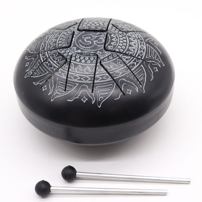 Happy Drum Om Mandala Engraved- 22x15cm