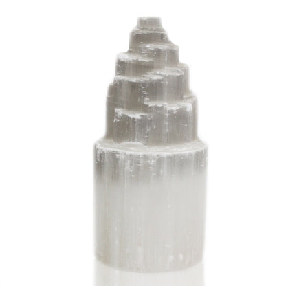 Natural Selenite Tower Lamp – 20 CM