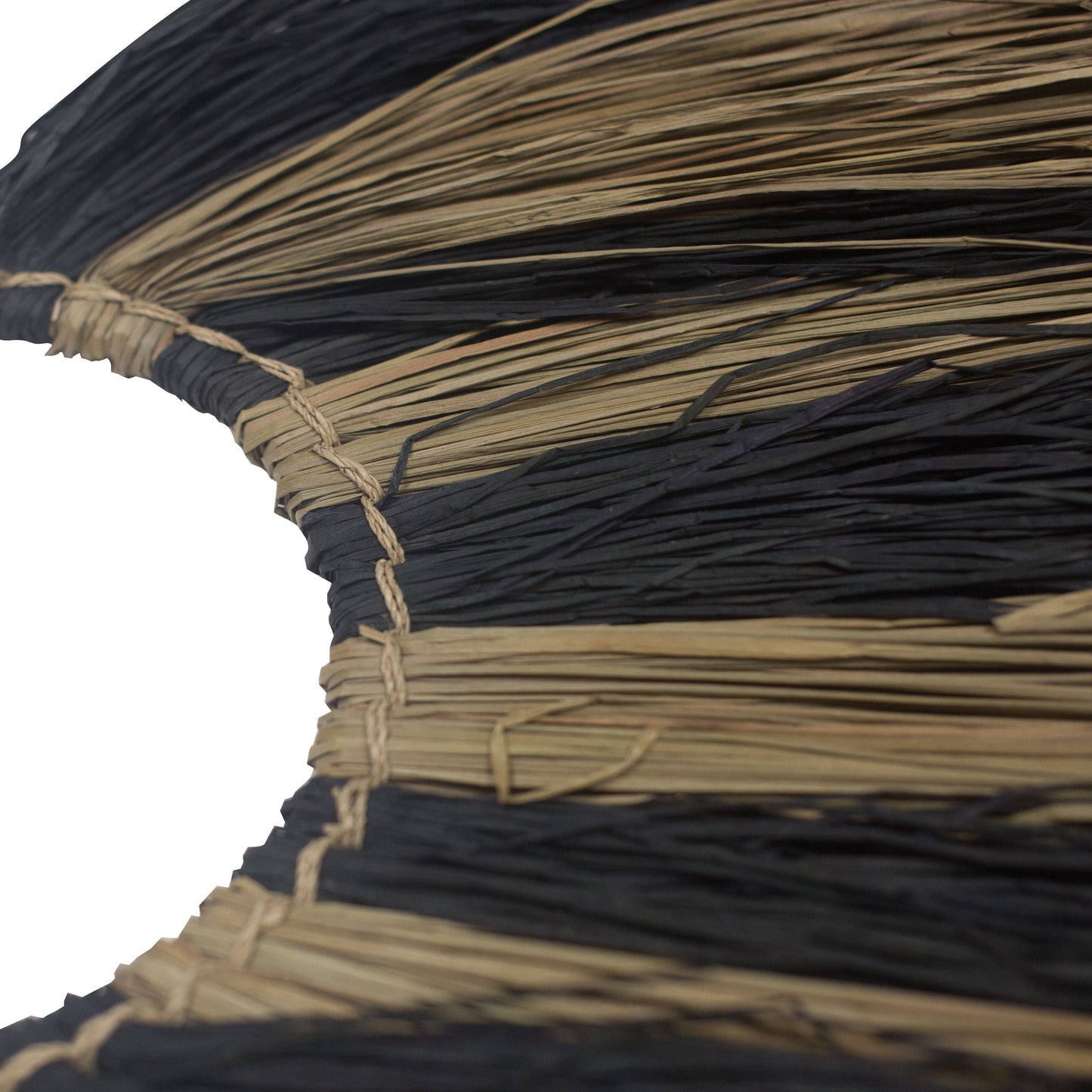 Handwoven Seagrass Fan Wall Art – 66x23 CM