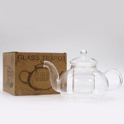 Glass Infuser Teapot – Round Pearl – 800 ML