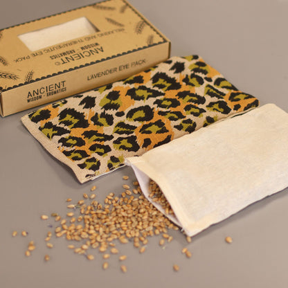 Lavender Natural Cotton & Juco Eye Pillow in Gift Box – Night Leopard